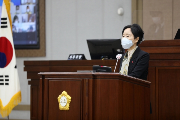 수원시의회 이미경 위원장, 제357회 임시회, 2차 본회의에서 5분 자유발언